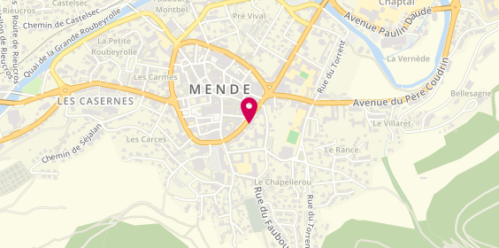 Plan de BNP Paribas - Mende, 10 Boulevard du Soubeyran, 48000 Mende