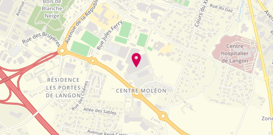 Plan de Agence Langon Moleon, Centre Commercial Moléon, 33210 Langon