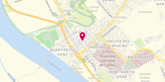 Plan de Agence Cadillac, 39 Rue Cazeaux Cazalet, 33410 Cadillac-sur-Garonne