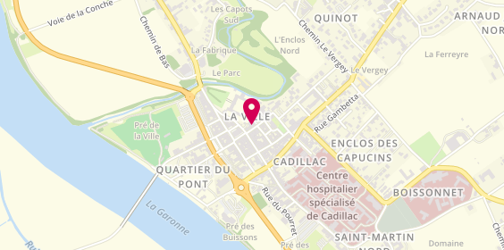 Plan de BNP Paribas - Cadillac Sur Garonne, 11 Rue du General de Gaulle, 33410 Cadillac-sur-Garonne