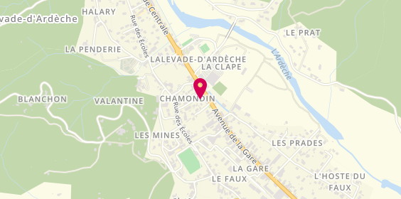 Plan de Crédit Agricole Lalevade, 13 Place du 14 Juillet, 07380 Lalevade-d'Ardèche