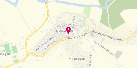 Plan de Agence Monsegur, 1 Rue Robert Descorne, 33580 Monségur