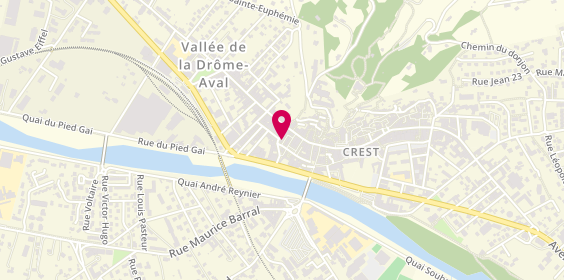 Plan de BNP Paribas - Crest, 17 Rue Paul Pons, 26400 Crest