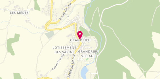 Plan de Agence de Grandrieu, place Saint-Michel, 48600 Grandrieu