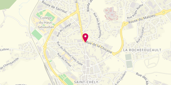 Plan de Agence de Saint Chely, 20 avenue de la République, 48200 Saint-Chély-d'Apcher