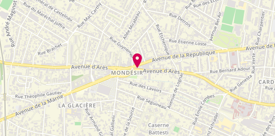 Plan de Bordeaux Juda Que Mondesir, 289 avenue d'Arès, 33200 Bordeaux
