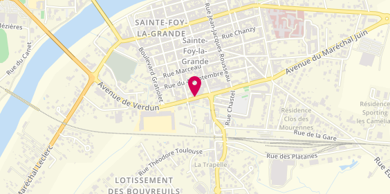 Plan de Groupama Centre Atlantique, 30 Avenue Verdun, 33220 Sainte-Foy-la-Grande