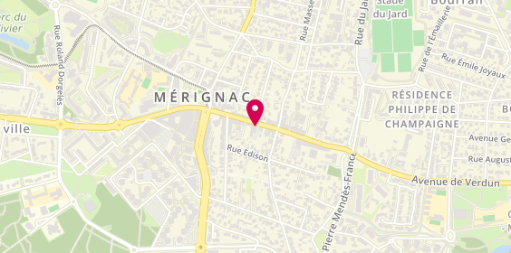 Plan de Mérignac Centre, 466 avenue de Verdun, 33700 Mérignac