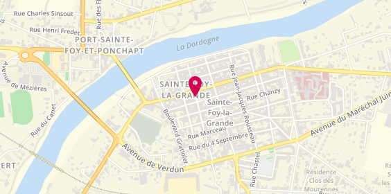 Plan de Agence Sainte Foy la Grande, 23-25 Rue des Frères Reclus, 33220 Sainte-Foy-la-Grande
