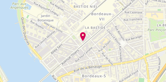 Plan de Crédit Mutuel du Sud Ouest BORDEAUX BASTIDE, 64 avenue Thiers, 33100 Bordeaux