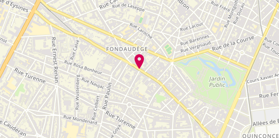 Plan de Banque Populaire Aquitaine Centre Atlantique, 187 Rue Fondaudège, 33000 Bordeaux