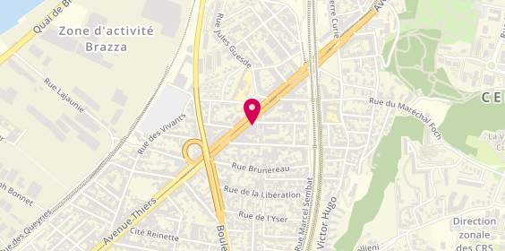 Plan de Bnp Paribas, 33 avenue Jean Jaurès, 33150 Cenon
