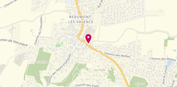 Plan de Credit Agricole Mutuel Sud Rhone Al, 3 Rue du Billeton, 26760 Beaumont-lès-Valence