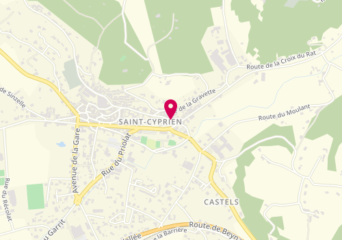 Plan de Caisse d'Epargne Aquitaine Poitou Charentes, 6 Rue Abbaye des Augustins, 24220 Saint-Cyprien
