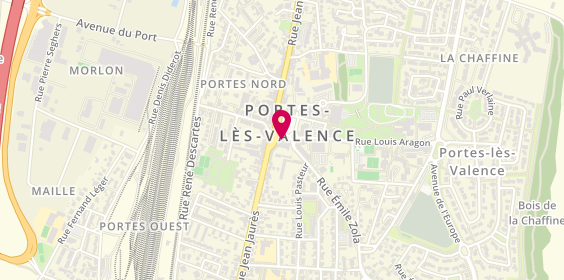 Plan de Bnp Paribas, 4 Rue Emile Zola, 26800 Portes-lès-Valence