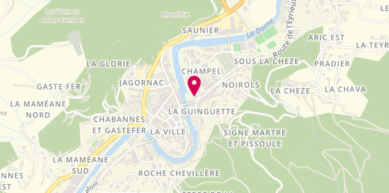 Plan de Caisse d'Epargne le Cheylard, 9 place de la Guinguette, 07160 Le Cheylard
