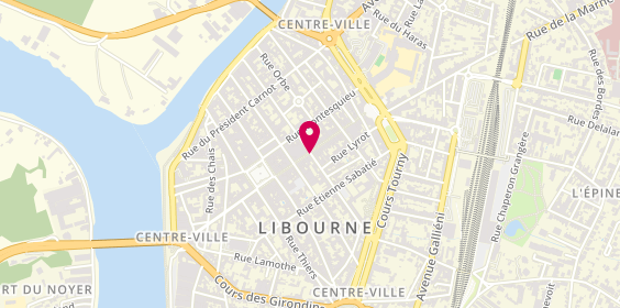 Plan de LCL Banque et assurance, 36 Rue Gambetta, 33500 Libourne