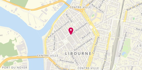 Plan de BNP Paribas - Libourne, 71 Rue Waldeck Rousseau, 33500 Libourne