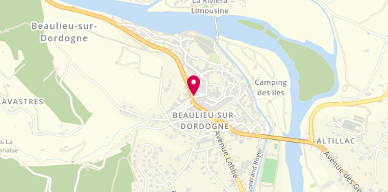 Plan de Banque Populaire Aquitaine Centre Atlantique, 60 Rue Général de Gaulle, 19120 Beaulieu-sur-Dordogne