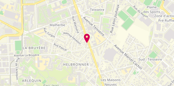 Plan de Caisse d'Epargne Grenoble Malherbe, 132 avenue Jean Perrot, 38100 Grenoble