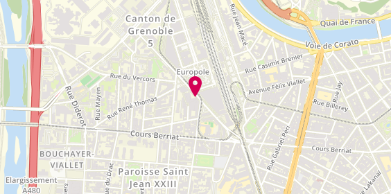 Plan de BNP Paribas - Grenoble Europole, 25-27 Rue Pierre Sémard, 38000 Grenoble