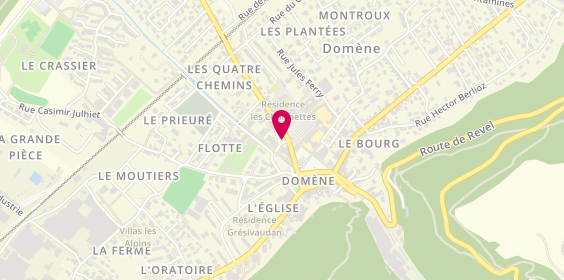 Plan de BNP Paribas - Domene, 4 Rue Amélie Fauveau, 38420 Domène