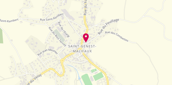 Plan de Caisse d'Epargne St Genest Malifaux, 3 Rue du Feuillage, 42660 Saint-Genest-Malifaux