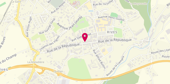 Plan de Banque Populaire Auvergne Rhône Alpes, 101 Rue de la République, 38140 Rives