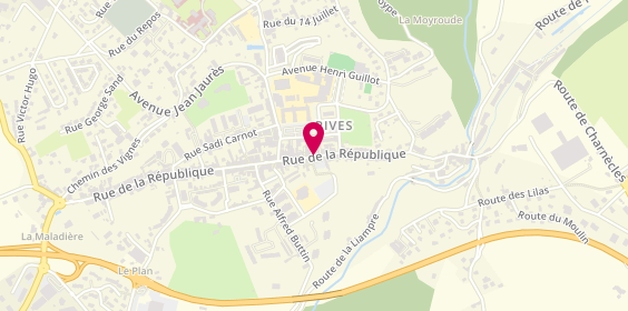 Plan de BNP Paribas - Rives Sur Fure, 49 Rue de la République, 38140 Rives