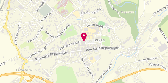 Plan de Caisse d'Epargne Rives, 89 Cours Jean Jaurès, 38140 Rives