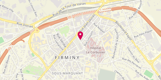 Plan de BNP Paribas - Firminy, 8 place du Breuil, 42700 Firminy