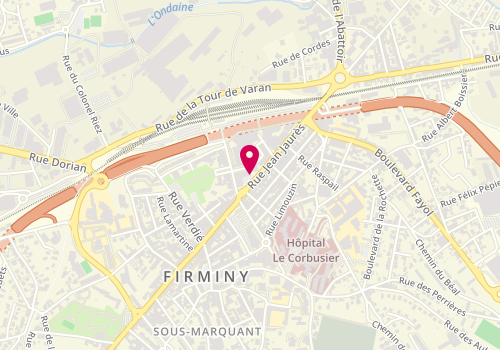 Plan de Caisse d'Epargne Firminy, 41 Rue Jean Jaurès, 42700 Firminy