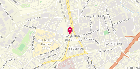 Plan de St Etienne Bellevue, 10 place Bellevue, 42100 Saint-Étienne