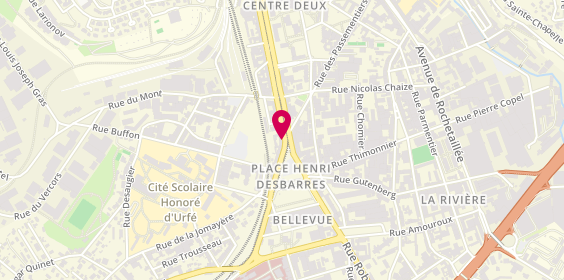 Plan de BNP Paribas - Saint Etienne Bellevue, 2 place Bellevue, 42000 Saint-Étienne