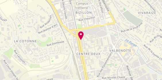 Plan de St Etienne Centre Deux, 9 Rue des Docteurs Charcot, 42100 Saint-Étienne