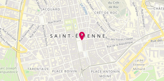 Plan de Banque Populaire Auvergne Rhône Alpes, 1 place Hôtel de Ville, 42000 Saint-Étienne