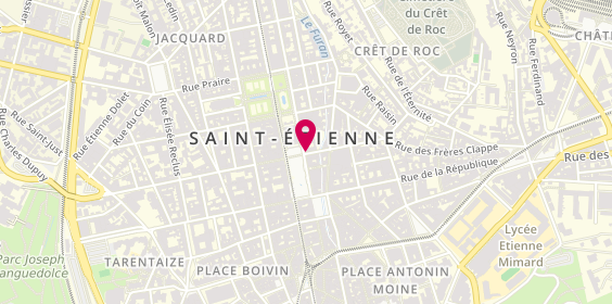Plan de BNP Paribas - Saint Etienne Hotel de Ville, 2 Rue Gerentet, 42000 Saint-Étienne