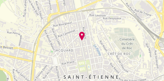 Plan de Caisse d'Epargne St Etienne Charles de Gaulle, 22 Rue Charles de Gaulle, 42000 Saint-Étienne