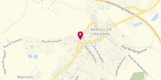 Plan de Crédit Agricole, place du Marché, 24340 Mareuil en Périgord