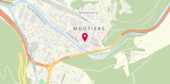 Plan de Moutiers Tarentaise, 53 place du Marché, 73600 Moûtiers