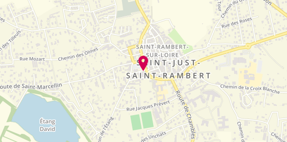 Plan de Caisse d'Epargne St Rambert sur Loire, place de la République, 42170 Saint-Just-Saint-Rambert