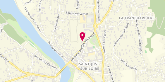Plan de Caisse d'Epargne St Just sur Loire, avenue Mellet Mandard, 42170 Saint-Just-Saint-Rambert