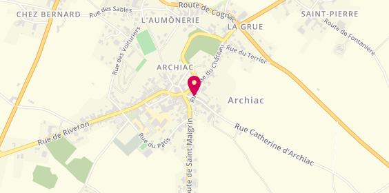 Plan de Crédit Agricole Charente-Maritime Deux-Sèvres, 9 Rue Catherine d'Archiac, 17520 Archiac