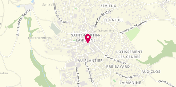 Plan de Caisse d'Epargne St Martin la Plaine, 17 Rue de la Cure, 42800 Saint-Martin-la-Plaine