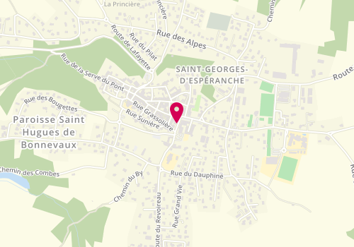 Plan de Credit Agricole Mutuel Sud Rhone Alpes, 34 place Edmond Budillon, 38790 Saint-Georges-d'Espéranche