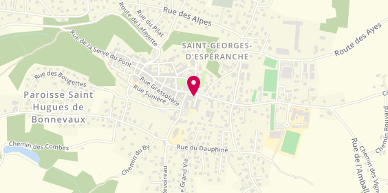 Plan de Caisse d'Epargne St Georges d'Esperanche, 45 Place de l'Ancienne Mairie, 38790 Saint-Georges-d'Espéranche