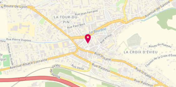 Plan de Caisse d'Epargne la Tour du Pin, 6 Rue des Récollets, 38110 La Tour-du-Pin