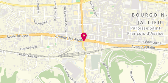 Plan de Caisse d'Epargne Bourgoin Centre, 7 avenue des Alpes, 38300 Bourgoin-Jallieu