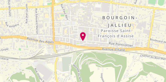 Plan de BNP Paribas - Bourgoin Jallieu, 2 Rue de la République, 38300 Bourgoin-Jallieu
