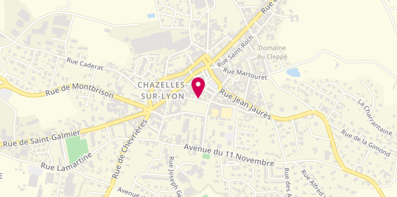Plan de Caisse d'Epargne Chazelles sur Lyon, 15 Rue Armand Bazin, 42140 Chazelles-sur-Lyon